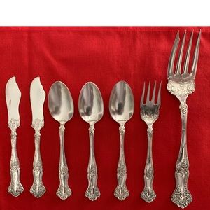 Antique Rogers + Bros. 1904 Dining Utensil Set (Grapes Pattern).